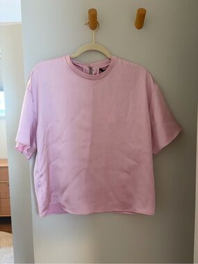 Zara Light Pink Short-Sleeve Boxy Tee